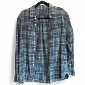 Grayers Plaid Green and Blue Men's Shirt
